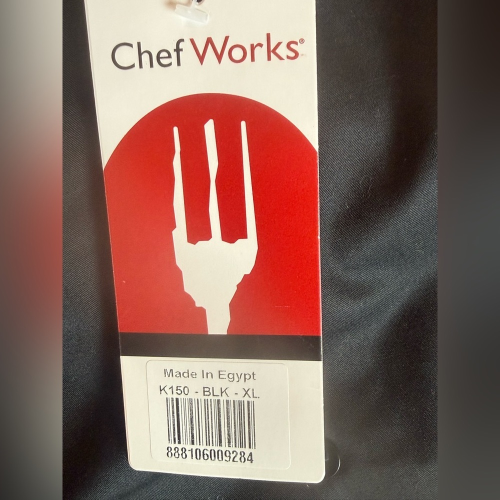 NWT Chef Works Mens Black Avignon Double Breasted Bistro Chefs Coat Size XL - Picture 12 of 12